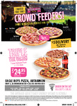 Crowd Feeders! $8.95 Each -Three New Pizzas Perfect for The Footy Season @ Eagleboys Artarmon