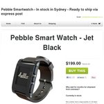Pebble Smartwatch - Black $199 - $35 = $164, Free Shipping