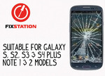 (MEL) Glass Screen Repairs for Samsung Galaxy S, S2, S3 & S4, Note 1, 2 - $110
