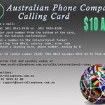 International Phone Calling Card to Call from Australia over The World, $7 AUD, 30% Save