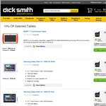 Dick Smith - 10% off Selected Tablets Online Only