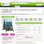 20% off A-Frame w/ Full Colour Digital Print & Lamination @ Easy Signs