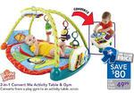 Toys R Us: Bright Starts 2-in-1 Convert Me Activity Table & Gym $49.99 (Save $80)