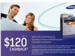 Samsung Printer Cash Back Promotion