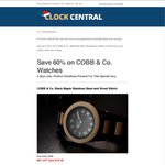 60% off COBB & Co. Wood Watches. Free Shipping @ Clock Central