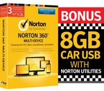 NORTON 360 3 Device w/ Norton Utilities + 8GB V8 Racecar USB Drive $2 Profit after $40 Cashback @ Dick Smith