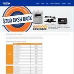 Brother Cashback Promotion on Scanners/Printers ($50- $300)