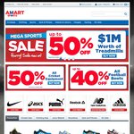 Amart Sports - 50% off Cricket, 40% off Boots, 60% off Selected Basketball Systems + Postage