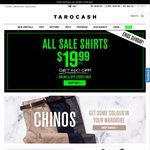 Tarocash: All Sale Shirts $19.99AUD (Online & DFO Stores Only) Extra 20%off with Code