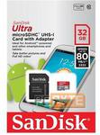 SanDisk Ultra 32GB MicroSDHC Card 80MB/s Model $16.95 Delivered @ PC Byte eBay