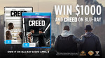 Win $1000 & Creed on Blu-Ray or 3x $500 & Creed on Blu-Ray from Ten Play (Daily Entry)