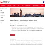 Qantas Triple Points SYD / MEL to London 