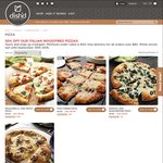 50% off All 28cm Italian Woodfired Pizza $3.45 (Minimum Order $20) + Delivery/Pick-up @ Dish'd [SYD/MEL]