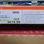 LG UH656T 75" 4K Ultra HD 200hz Smart LED LCD TV $3679.99 @ Costco (Membership Required)