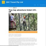 Tree Top Adventure (NSW) Tickets 15% off - Children $23.8, Junior $32.3, Adult $40.8 (SDC Travel via eMembercard)