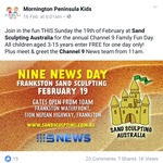Sand Sculpting Frankston VIC -  Free Entry For Kids Aged 3-15 -  Sun 19 Feb 