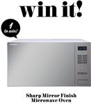 Win a Sharp 1000W Midsize Mirror Finish Microwave Oven worth $269 from News Life Media