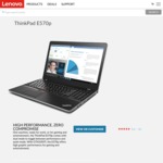 Lenovo ThinkPad E570P i5-7300HQ 8GB Windows 10 Laptop $1179 Delivered @ Lenovo Australia