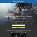Win a Copy of Monster Hunter World on PS4 or Xbox One from OzGameShop