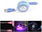 Retractable 8-pin LED Data Sync Charging Cable AU $1.31/US $0.99 Delivered @ Zapals