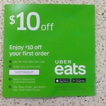[NSW] $10 off First Uber Eats Order (Sydney)
