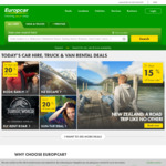 $15 off $150 Spend at Europcar
