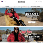 40% off All Online Orders for Boohoo