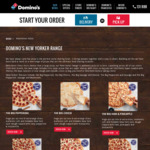 New Yorker Range Pizzas $14.95 Delivered (Normally $25.95) @ Domino's