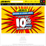 [SYD] JB Hi-Fi Oxford Street 10% off Storewide (Exclusions Apply)