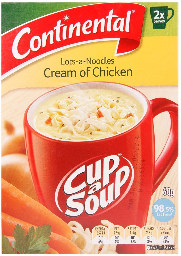 Continental Cup A Soup Chicken/ Lots a Noodles (2 Serve) 7 Packs 3.50 + Delivery (Free with
