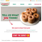 [NSW, QLD, VIC & WA] Krispy Kreme (Free Donut of Choice by Completing Survey & Win Years Worth of Donuts)