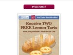 Bakers Delight - buy a Pane di Casa loaf; get 2 lemon tarts