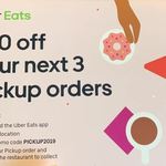 $10 off Your Next 3 Pickup Orders (Min. Spend $15) @ Uber Eats