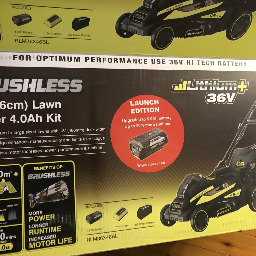 Ryobi 36v lawn mower deals skin only