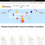 25% off - All Travel SIM Cards - Europe, USA, NZ, Japan, Asia & More from $21.75 + Free Shipping @ SimsDirect Sydney