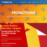 Double Credit (Minimum $50) @ TimeZone
