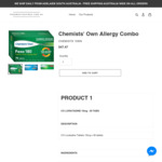 Chemists' Own Allergy / Hayfever Comb: 70x Fexofenadine + Loratadine x30 + Paracetamol x20, Delivered $27.99 @ PharmacySavings