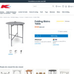 Folding table deals kmart