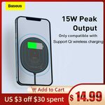 Baseus Light Magnetic 15W Qi Wireless Charger US$14.29 (~A$19.83) Delivered @ BASEUS Online Store AliExpress