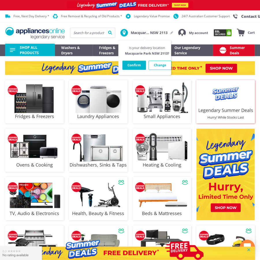 $20 off ($100 Minimum Spend) @ Appliances Online - OzBargain