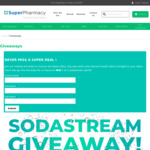 Win 1 of 2 Sodastream Spirit Sparkling Water Makers Worth $109 from SuperPharmacy