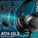Win an Audio-Technica GL3 Closed-Back Gaming Headset worth $119 from PC Case Gear