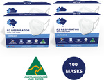 Australian Made P2 4-Layer White Face Mask with Earloops - 100 Pack $98 (Was $140) Delivered @ PPE Tech