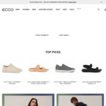 Ecco - 20% Discount on All Shoes (Including Already Discounted) + $12 Delivery ($0 with $180 Order), 25% Cashrewards Cashback