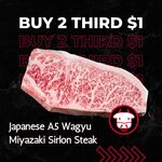 [NSW, VIC, SA] 3x 300g (900g) A5 Miyazaki Wagyu Sirloin Steak $167 Delivered (+$0 SYD/MEL, C&C ADL) @ Osawa Enterprises
