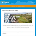 Win 1 of 2 Return Flights for 2 to King Island, 1 Night Hotel, Meals, 18 Holes of Golf + More from SEN