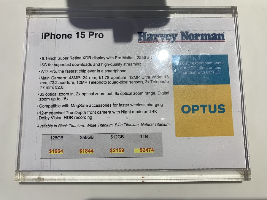 iphone 15 pro price in australia harvey norman