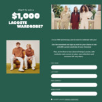 Win a $1,000 Wardrobe from Lacoste