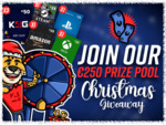 Win 1 of 3 €50 K4G Gift Card, €25 PSN Gift Card, €25 Xbox Gift Card, €25 Steam Gift Card or €25 Amazon Gift Card from 