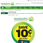 Save 10 Cents Per Litre When You Spend $50 or More at Woolworths